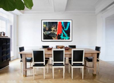 Mitchell Funk Crucifixion of Jesus Christ with Divine Light in Store Window