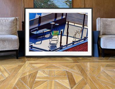 Mitchell Funk Deck Chair Casual Abstraction with Raking Light and Shadows