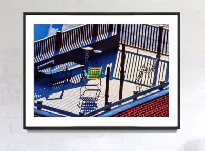 Mitchell Funk Deck Chair Casual Abstraction with Raking Light and Shadows
