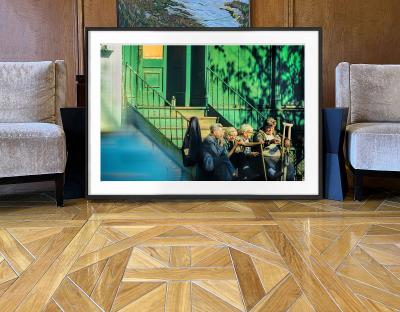 Mitchell Funk East Village Derelict Tramps Smoking and Drinking at Blue Green Wall