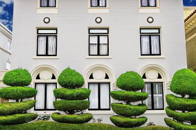 Mitchell Funk Elegant Manicured Topiary Garden San Francisco Tree Sculpture