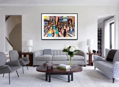 Mitchell Funk Frenzied Pedestrians at Crosswalk Times Square Street Photography Literally