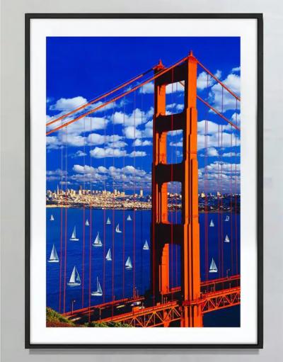 Mitchell Funk Golden Gate Bride with Sailboats