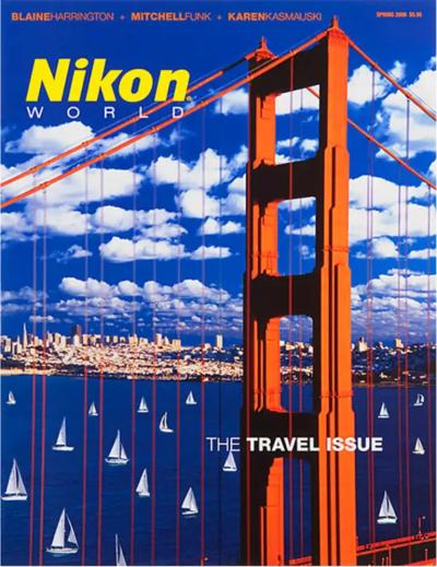 Mitchell Funk Golden Gate Bride with Sailboats