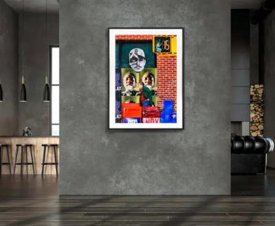 Mitchell Funk Gritty Street Photography with Geometric Billboards Manhattan Street Scene