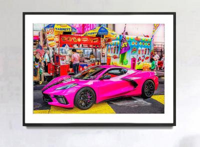 Mitchell Funk Hot Pink Hot Car in Times Square Automotive 2023