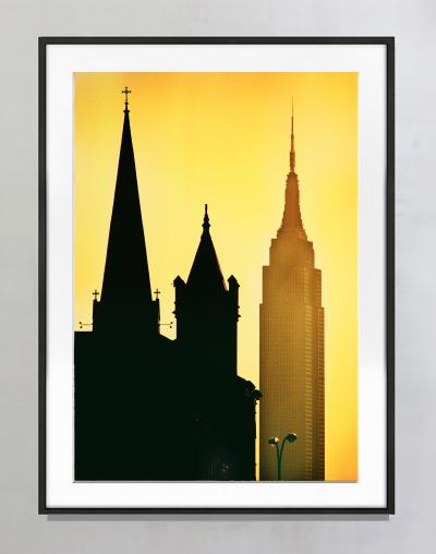 Mitchell Funk Inspiring Spires Empire State Building in New York City at Gold Sunset