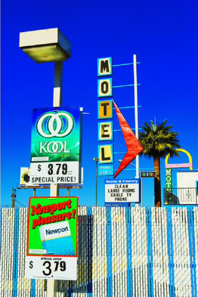 Mitchell Funk Las Vegas Motel with Mid Century Street Sign and Palm Tree 2006
