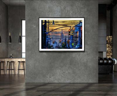 Mitchell Funk Manhattan Mid Town Skyline Seen from Brooklyn Fine Art Print