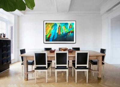 Mitchell Funk Multiple Exposure of the Chrysler Building in Bright Colors