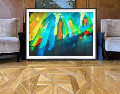 Mitchell Funk Multiple Exposure of the Chrysler Building in Bright Colors