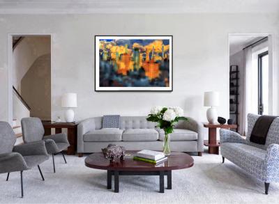 Mitchell Funk New York City Fog Play of Light on the Upper East Side Skyline