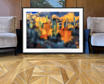 Mitchell Funk New York City Fog Play of Light on the Upper East Side Skyline