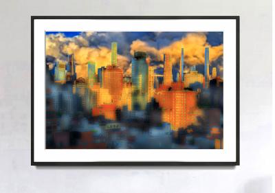 Mitchell Funk New York City Fog Play of Light on the Upper East Side Skyline