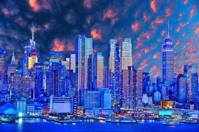 Mitchell Funk New York Skyline Phenomenon Photograph