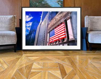 Mitchell Funk New York Stock Exchange with American Flag American Capitalism