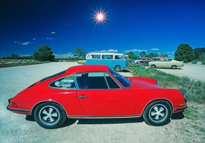 Mitchell Funk Red Porsche