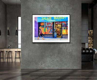 Mitchell Funk San Francisco Tenderloin Colorful Street Scene Hip Girl Street Art