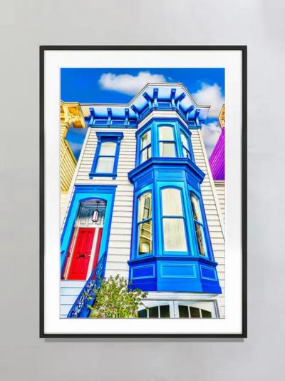 Mitchell Funk San Francisco Victorian House in Colorful Red Yellow and Blue Architecture