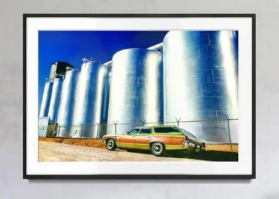 Mitchell Funk Silver Silos and Station Wagon Abstract Photography by Mitchell Funk