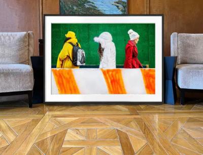 Mitchell Funk Street Photography in New York People Minimized to Colorful Abstract Shapes