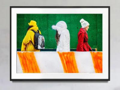 Mitchell Funk Street Photography in New York People Minimized to Colorful Abstract Shapes