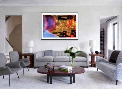 Mitchell Funk Streets of San Francisco at Night from the Inside of a Taxi Car