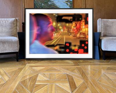 Mitchell Funk Streets of San Francisco at Night from the Inside of a Taxi Car