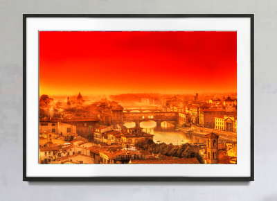 Mitchell Funk The Rebirth of the Renaissance Florence with Orange in the Sky 1990
