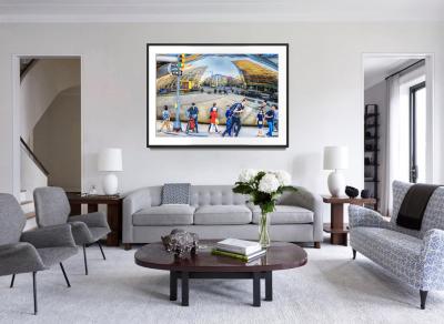 Mitchell Funk Tribeca Street Photography with New York City Reflections