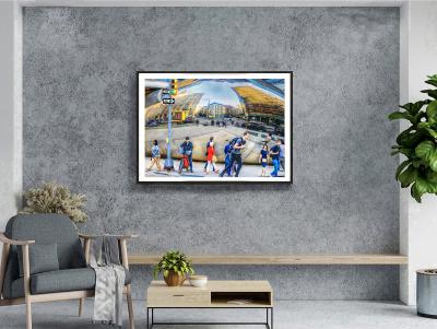 Mitchell Funk Tribeca Street Photography with New York City Reflections