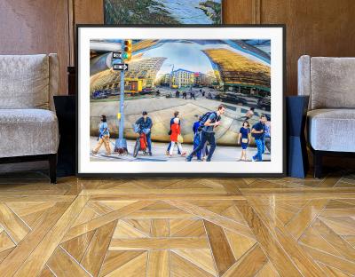 Mitchell Funk Tribeca Street Photography with New York City Reflections