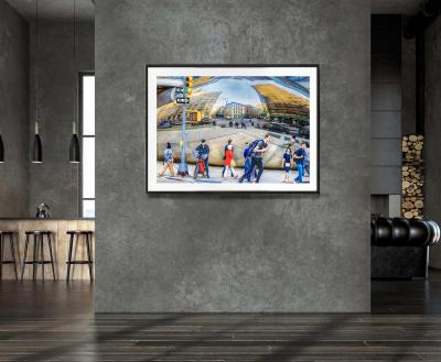 Mitchell Funk Tribeca Street Photography with New York City Reflections