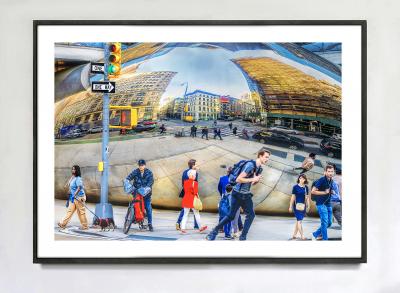 Mitchell Funk Tribeca Street Photography with New York City Reflections