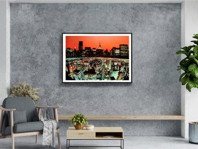 Mitchell Funk Two New York Skylines in One Fantasy Picture Chrysler Building at Sunset