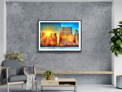 Mitchell Funk United Nations and Chrysler Building Wrapped in Divine Light with Jet Ski