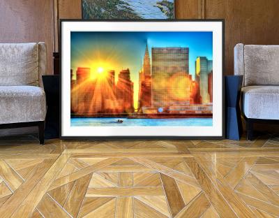 Mitchell Funk United Nations and Chrysler Building Wrapped in Divine Light with Jet Ski