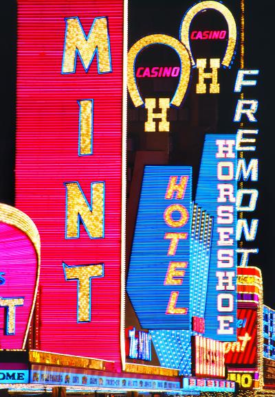 Mitchell Funk Vintage Las Vegas Fremont Street Neon Signs The Mint Old Las Vegas