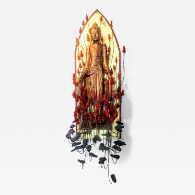 Mitchell Gaudet Buddha with Flames 2022