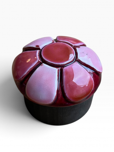 Mithe Espelt 1970s Studio pottery ceramic box by Mith ESPELT