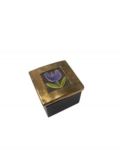 Mithe Espelt 1970s Studio pottery ceramic box by Mith ESPELT