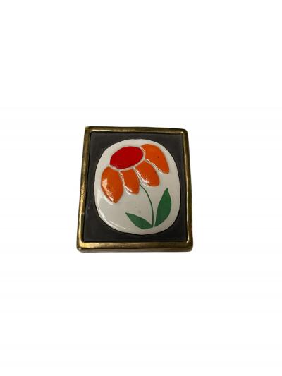 Mithe Espelt 1970s Studio pottery ceramic box by Mith Espelt