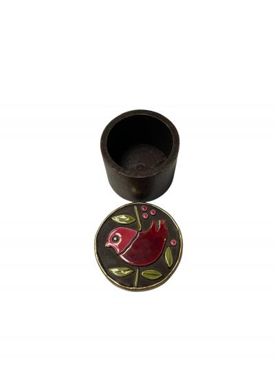 Mithe Espelt 1970s Studio pottery ceramic box by Mith Espelt