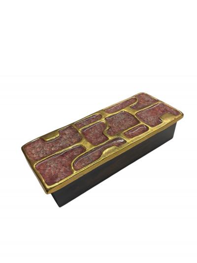 Mithe Espelt 1970s Studio pottery ceramic box by Mith Espelt
