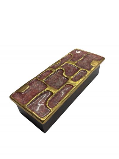 Mithe Espelt 1970s Studio pottery ceramic box by Mith Espelt