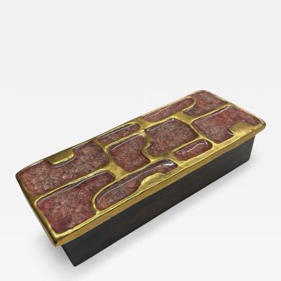 Mithe Espelt 1970s Studio pottery ceramic box by Mith Espelt