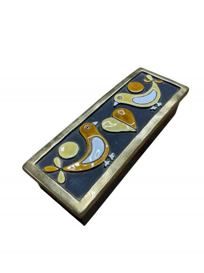 Mithe Espelt 1970s Studio pottery ceramic box by Mith Espelt