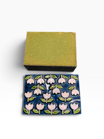 Mithe Espelt 1970s Studio pottery ceramic box by Mith Espelt