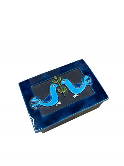 Mithe Espelt 1970s Studio pottery ceramic box by Mith espelt