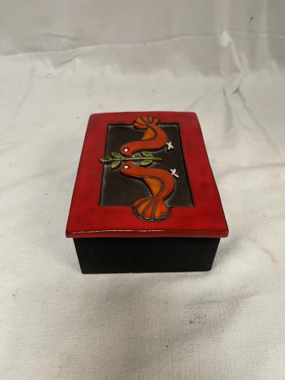 Mithe Espelt 1970s Studio pottery ceramic box by Mithe Espelt